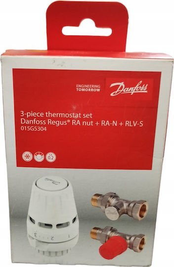 Danfoss Χειροκίνητη Θερμοστατική Κεφαλή για Σώμα Καλοριφέρ 3τμχ
