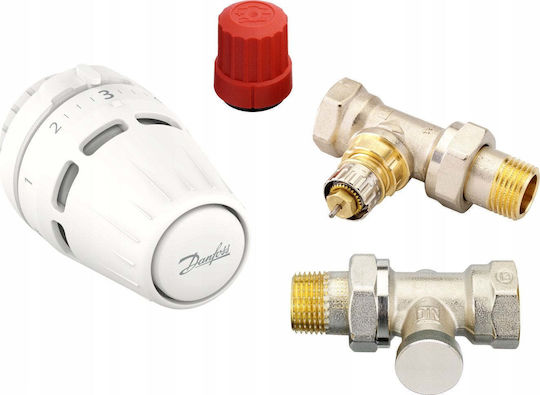 Danfoss Χειροκίνητη Θερμοστατική Κεφαλή για Σώμα Καλοριφέρ 3τμχ