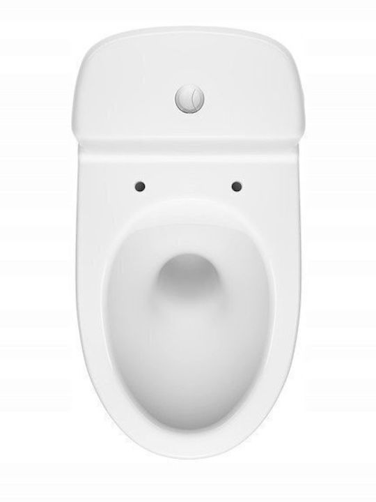 Cersanit Cersanit Rimlose Stand-WC mit Duroplast-Deckel Weiße