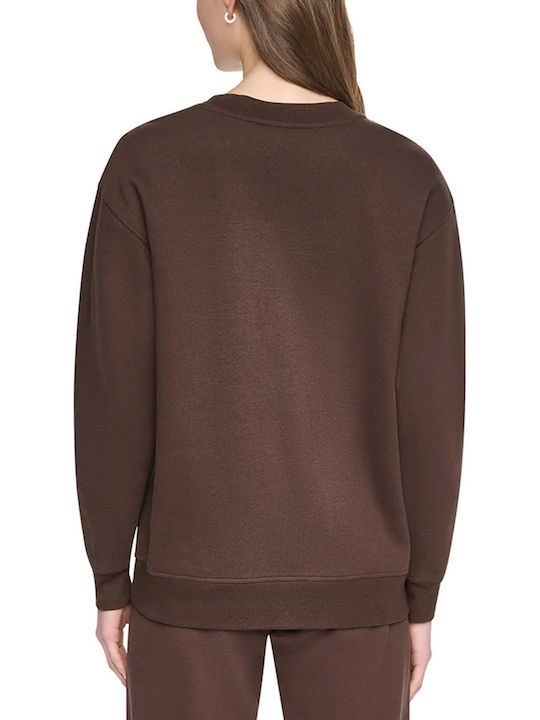 DKNY Sweatshirts & Hoodies für Damen Espresso/Blush Pink