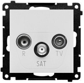 Kontakt-Simon TV-Antennensteckdose Terminal in Grau Farbe TASK.01/114