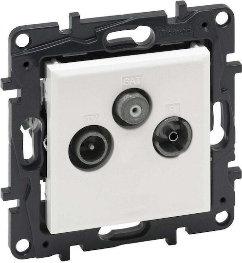 Legrand TV-Antennensteckdose Radio Terminal in Weiß Farbe 863179B