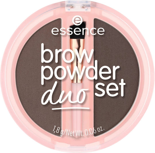 Essence Brow Powder Duo Set Palette For Eyebrows 03 Dark 1.8gr