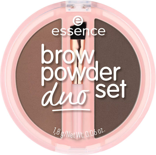 Essence Brow Powder Duo Set Palette Für Augenbrauen 02 Medium 1.8gr