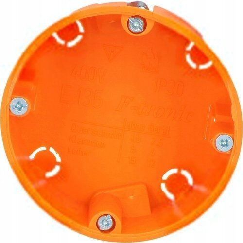 Simet Simet Anschlussdosen Verzweigung für Gipskarton IP30 in Orange Farbe 25Stücke
