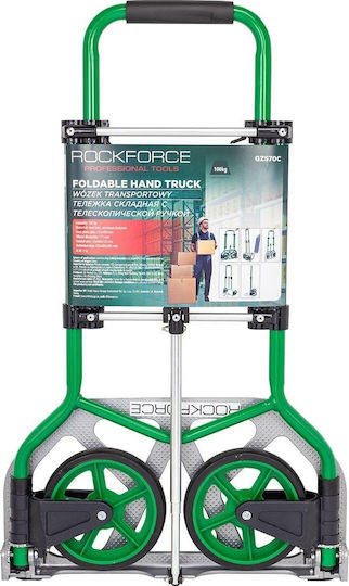 Rockforce Collapsible Platform Trolley Telescopic Handle Maximum Capacity 100kg