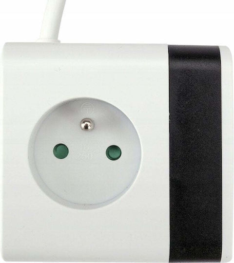 Sthor Steckdosenleiste 3 Steckdosen mit USB-A, Schalter und Kabel 1,5 m