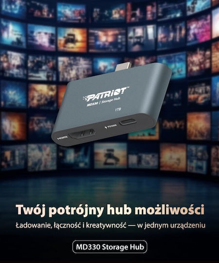 Patriot PMD256GH013 USB-C Докинг станция с HDMI 4K PD