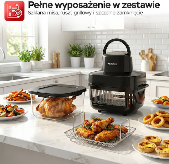 Turbotronic Friteuză cu aer 6 l Neagră TT-AFG6