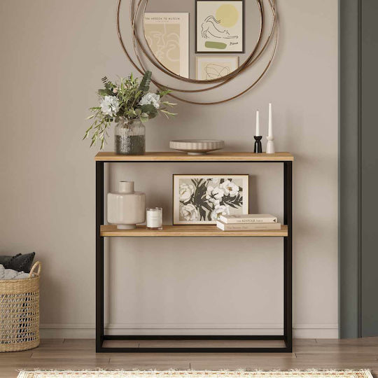 Console Table from Wood & Metal Natural W91xD35xH35cm