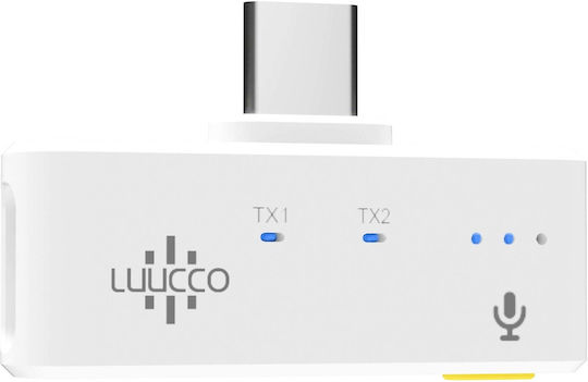 Luucco MiniPods K1 Set Drahtloses Mikrofon Pet Clip-On Für Vokale In Weißer Farbe