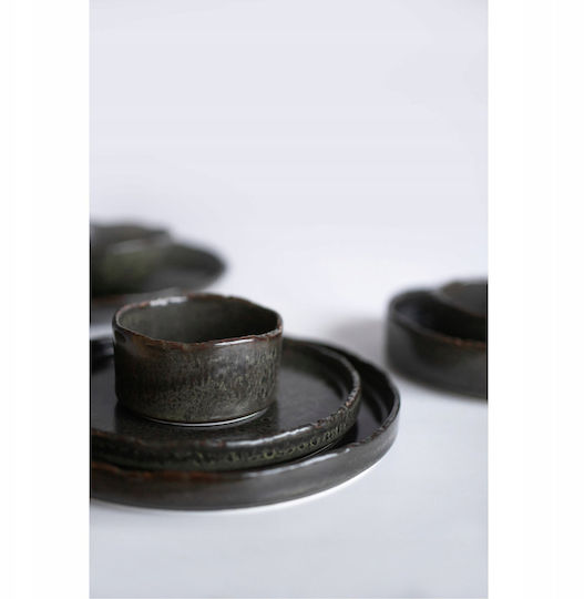 Sagaform Dekorative Schale aus Porzellan Braun 11,2x11,2cm