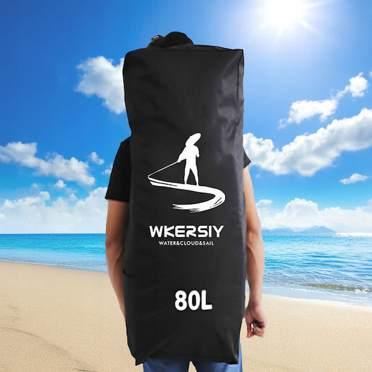ikonka Dry Bag Backpack / Shoulder Bag 80L Light Blue