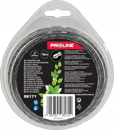 Pro-line Linie de tăiere răsucită pătrată ranforsată 2.4mm X 15m Proline