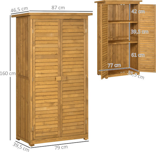 Δίφυλλη Ντουλάπα Ξύλινη 87x46.5x160εκ.