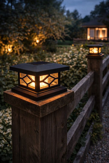 Volteno Solar Light with Warm White Light 3000K IP44 10.5x15x15cm