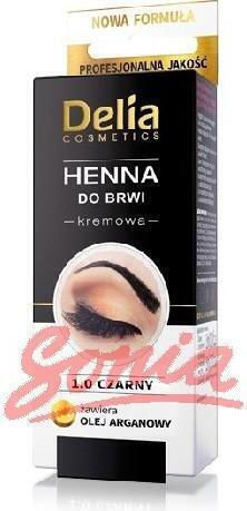 Delia Cosmetics Βαφή Χέννα για Φρύδια Black 1 15ml