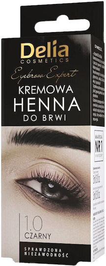 Delia Cosmetics Βαφή Χέννα για Φρύδια Black 1 15ml