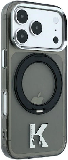 Karl Lagerfeld Kameo Metal Magsafe Ring Stand 360 iPhone 18 Pro Max 17 Pro Max Black