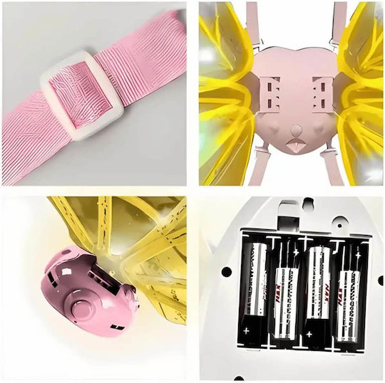 Karnevalsaccessoires Flügel Rosa aus Kunststoff