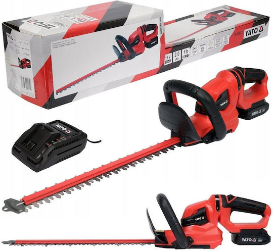 Yato YT-828331 Battery Hedge Trimmer 18V 1x2Ah with Blade Length 45cm
