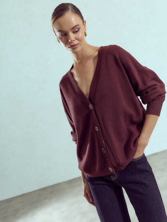 Celestino Gestrickte Damen Strickjacke Einfarbig Lila