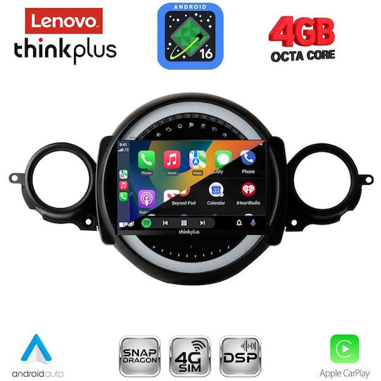 Lenovo Автомобилна Аудио Система за Mini Cooper / Clubman (Bluetooth/USB/Вграден Wi-Fi/GPS/Apple CarPlay/Android Auto) с Touch Screen 9"