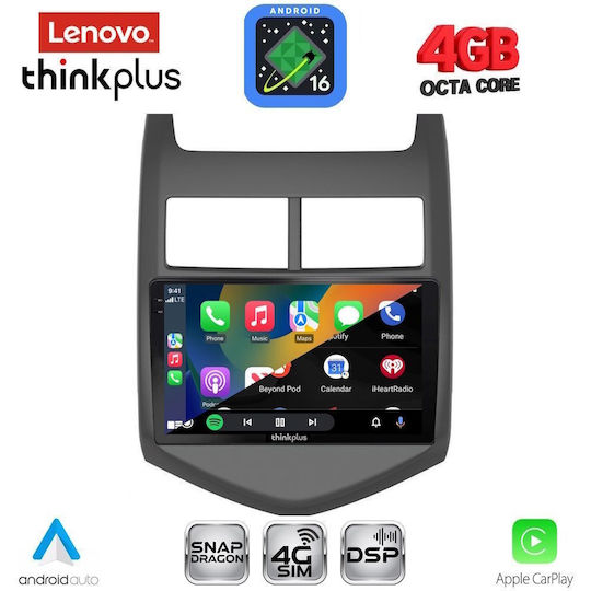 Lenovo Автомобилна Аудио Система за Chevrolet Aveo 2011-2014 (Bluetooth/USB/Вграден Wi-Fi/GPS/Apple CarPlay/Android Auto) с Touch Screen 9"