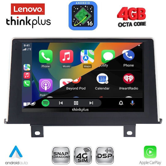 Lenovo Car Audio System for BMW Series 1 2011-2016 Bluetooth USB WiFi GPS Apple CarPlay Android Auto with 9" Touch Screen