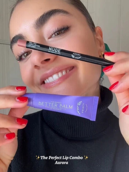 Aurora Natural The Perfect Lip Combo Сет за грим за лицето Устни Nude Natural 2бр