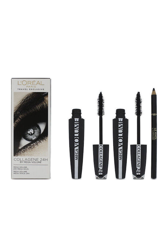 L'Oreal Paris Mega Volume Collagene Seturi și Palete de Machiaj pentru Ochi Negru 2 Bucăți L'Oreal Paris Mega Volume Collagene Seturi și Palete de Machiaj pentru Ochi Negru 2 Bucăți
