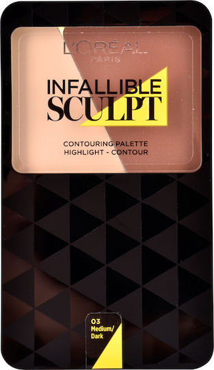 L'Oreal Paris Infallible Sculpt Palette 03 Medium - Dark 10gr