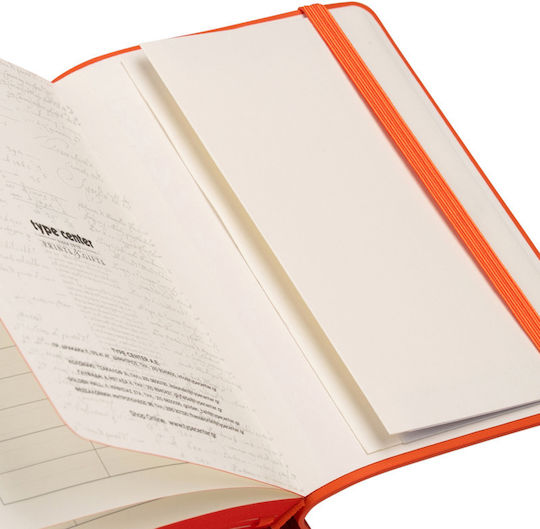 Type Center Notizbuch A6 mit Stifthalter Orange