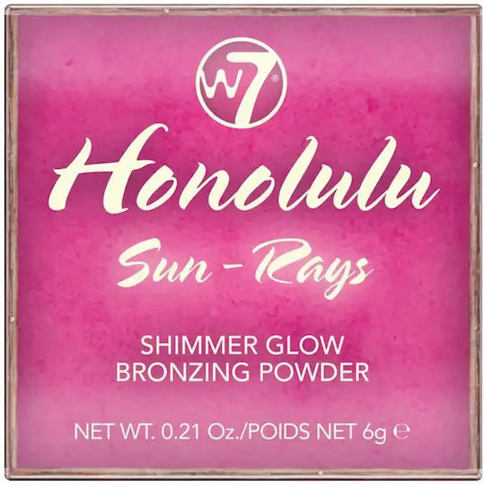 W7 Cosmetics Honolulu Bronzer Powder Powder Sun Rays 6gr