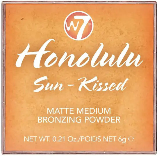 W7 Cosmetics Honolulu Bronzer Powder Powder Sun Rays 6gr