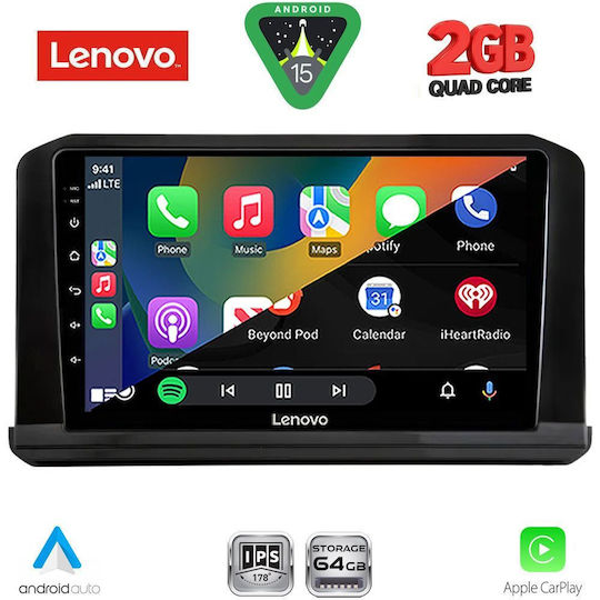 Lenovo Car Audio System for Mitsubishi Outlander 2022 Bluetooth USB WiFi GPS Apple CarPlay Android Auto with 9" Touch Screen