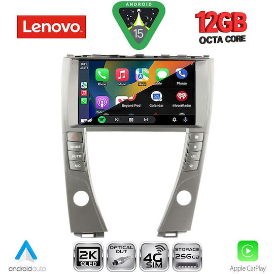 Lenovo Автомобилна Аудио Система За Lexus ES 2006-2013 Bluetooth USB Вграден Wi-Fi GPS Apple CarPlay Android Auto С Touch Screen 9"