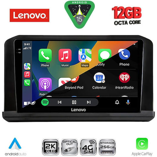 Lenovo Car Audio System for Mitsubishi Outlander 2022 Bluetooth USB WiFi GPS Apple CarPlay Android Auto with 9" Touch Screen