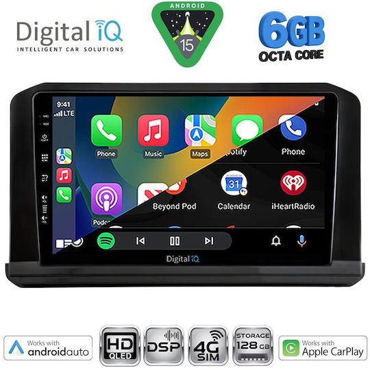 Digital IQ Car Audio System for Mitsubishi Outlander 2022 Bluetooth USB WiFi GPS Apple CarPlay Android Auto with 9" Touch Screen