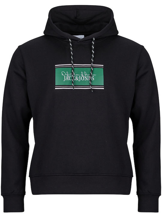 Jack & Jones Hanorac Negru cu Glugă