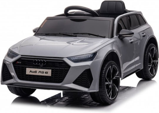 Audi RS6 Cu Un Loc Cu Telecomandă Licențiat 12 Volți Gri Pentru 1+ Ani