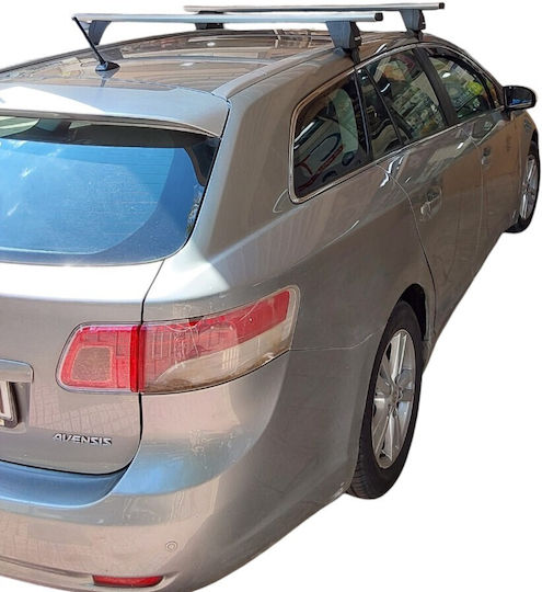 Menabo Таванни стелки за автомобил Алуминиеви за Toyota Avensis 2009>2011 с крака за покривен багажник и заключване Сребрист МП.TAVENSIS.21