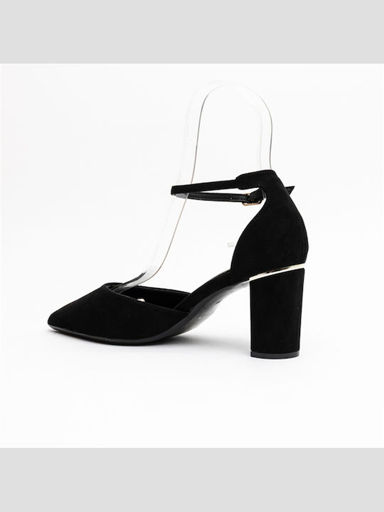 Pantofi cu toc cu Barete Negre