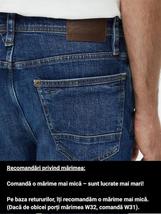 Mauro Ανδρικό Παντελόνι Τζιν Regular Tapered Fit Dark Blue