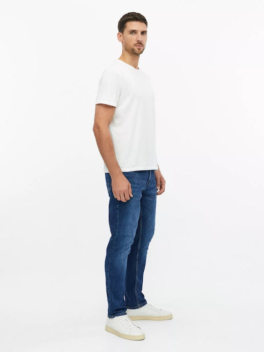 Mauro Ανδρικό Παντελόνι Τζιν Regular Tapered Fit Dark Blue