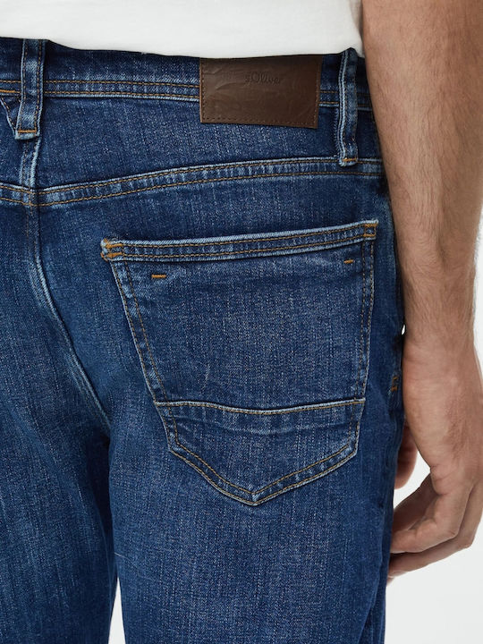 Mauro Ανδρικό Παντελόνι Τζιν Regular Tapered Fit Dark Blue