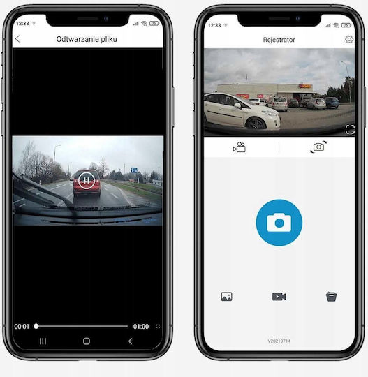 Orllo RX-700 Pro Autodigitale Videorekorder Set Mit 4K Kamera auf Windschutzscheibe Mit Bildschirm 2.99 Bluetooth WLAN GPS & Rückfahrkamera
