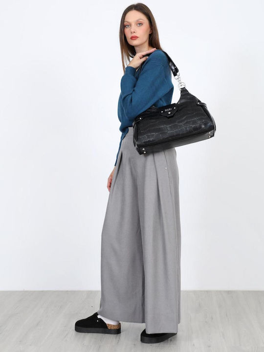 Women's Sweater with V-Neck Petrol Blue