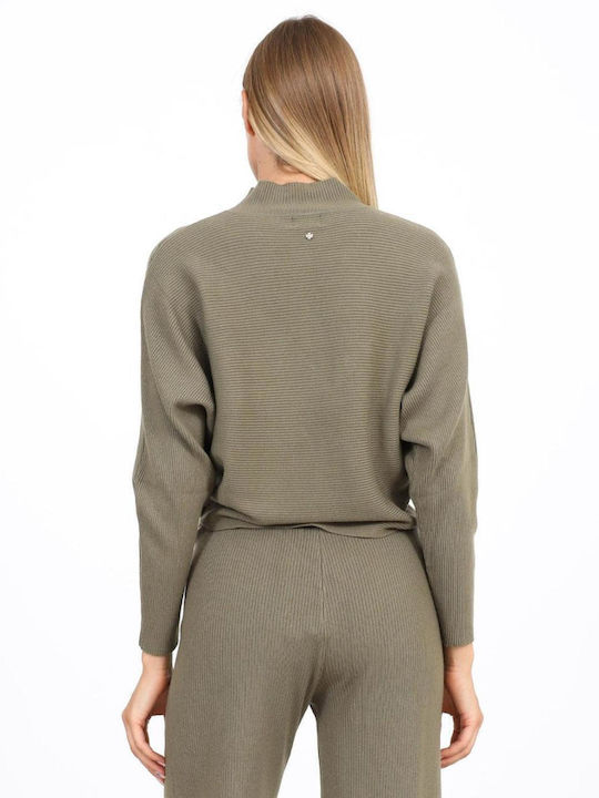 Women's Sweater with 3/4 Sleeve Khaki