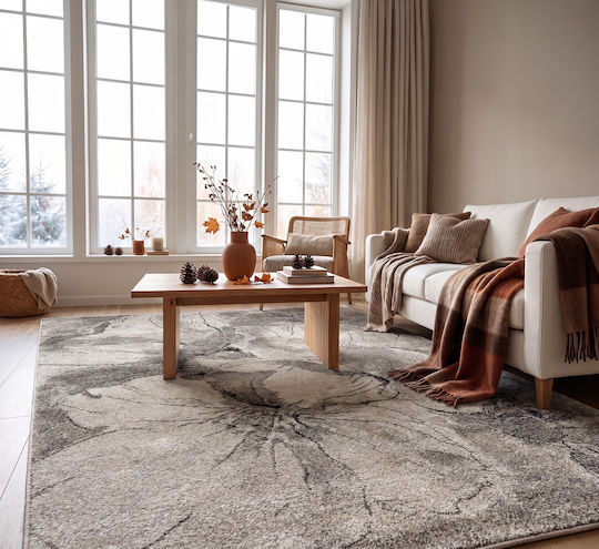 Beauty Home 9979 с ширина 67см Неплъзгащ се Бежов, сив (цена на метър)